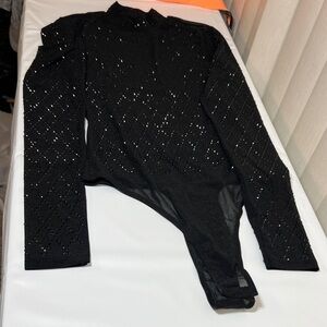 Elegant Black Lace Bodysuit